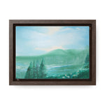 Morning Meadows: Tranquil Hillside Landscape Canvas Print