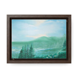 Morning Meadows: Tranquil Hillside Landscape Canvas Print