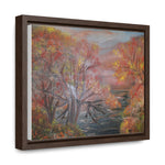 Autumn Serenity: Riverside Landscape Canvas Print