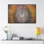 Majestic Strength: Regal Lion Portrait Canvas Print