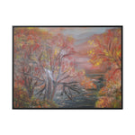 Autumn Serenity: Riverside Landscape Canvas Print