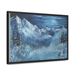 Midnight Peaks: Moonlit Mountain Landscape Canvas Print