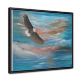 Soaring Freedom: Majestic Eagle in Flight Canvas Print