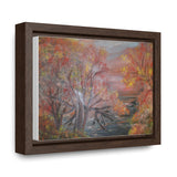 Autumn Serenity: Riverside Landscape Canvas Print