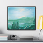 Morning Meadows: Tranquil Hillside Landscape Canvas Print