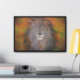 Majestic Strength: Regal Lion Portrait Canvas Print