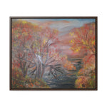 Autumn Serenity: Riverside Landscape Canvas Print