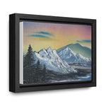 Twilight Peaks: Snow-Capped Mountains at Dusk Canvas Print