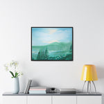 Morning Meadows: Tranquil Hillside Landscape Canvas Print