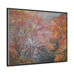 Autumn Serenity: Riverside Landscape Canvas Print