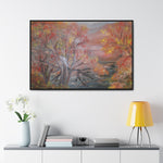 Autumn Serenity: Riverside Landscape Canvas Print