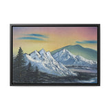 Twilight Peaks: Snow-Capped Mountains at Dusk Canvas Print