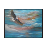 Soaring Freedom: Majestic Eagle in Flight Canvas Print