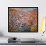 Autumn Serenity: Riverside Landscape Canvas Print