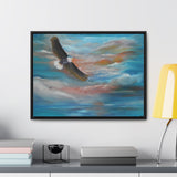 Soaring Freedom: Majestic Eagle in Flight Canvas Print