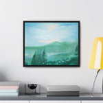 Morning Meadows: Tranquil Hillside Landscape Canvas Print