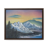 Twilight Peaks: Snow-Capped Mountains at Dusk Canvas Print