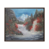 Canvas Wall Art - Tranquil Waterfall Landscape Painting