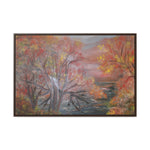 Autumn Serenity: Riverside Landscape Canvas Print