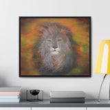 Majestic Strength: Regal Lion Portrait Canvas Print