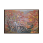 Autumn Serenity: Riverside Landscape Canvas Print