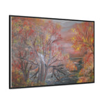 Autumn Serenity: Riverside Landscape Canvas Print