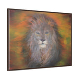 Majestic Strength: Regal Lion Portrait Canvas Print