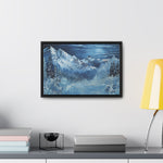 Midnight Peaks: Moonlit Mountain Landscape Canvas Print