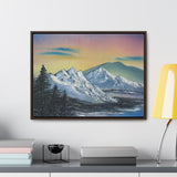 Twilight Peaks: Snow-Capped Mountains at Dusk Canvas Print