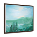 Morning Meadows: Tranquil Hillside Landscape Canvas Print