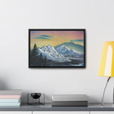 Twilight Peaks: Snow-Capped Mountains at Dusk Canvas Print