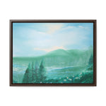 Morning Meadows: Tranquil Hillside Landscape Canvas Print