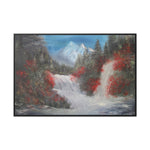 Canvas Wall Art - Tranquil Waterfall Landscape Painting