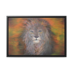 Majestic Strength: Regal Lion Portrait Canvas Print