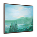 Morning Meadows: Tranquil Hillside Landscape Canvas Print