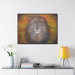 Majestic Strength: Regal Lion Portrait Canvas Print