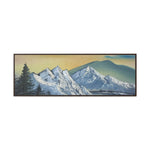 Twilight Peaks: Snow-Capped Mountains at Dusk Canvas Print