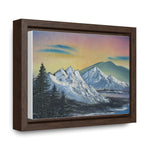 Twilight Peaks: Snow-Capped Mountains at Dusk Canvas Print