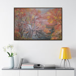 Autumn Serenity: Riverside Landscape Canvas Print