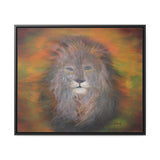 Majestic Strength: Regal Lion Portrait Canvas Print