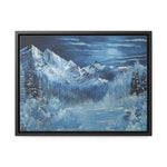 Midnight Peaks: Moonlit Mountain Landscape Canvas Print