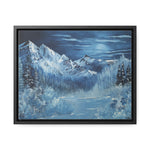 Midnight Peaks: Moonlit Mountain Landscape Canvas Print