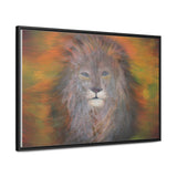 Majestic Strength: Regal Lion Portrait Canvas Print