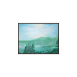 Morning Meadows: Tranquil Hillside Landscape Canvas Print