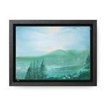 Morning Meadows: Tranquil Hillside Landscape Canvas Print