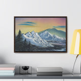 Twilight Peaks: Snow-Capped Mountains at Dusk Canvas Print