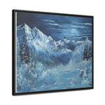 Midnight Peaks: Moonlit Mountain Landscape Canvas Print