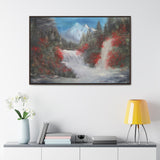 Canvas Wall Art - Tranquil Waterfall Landscape Painting