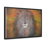 Majestic Strength: Regal Lion Portrait Canvas Print