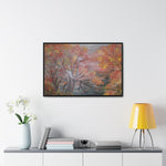 Autumn Serenity: Riverside Landscape Canvas Print